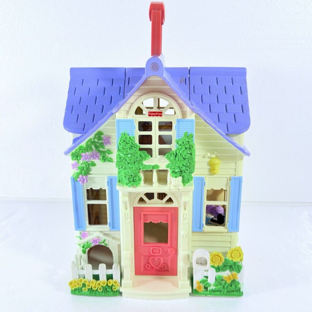 Vintage 2004 Fisher Price Country Cottage Sweet Streets Loving Family Doll House